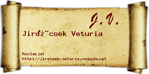 Jirácsek Veturia névjegykártya